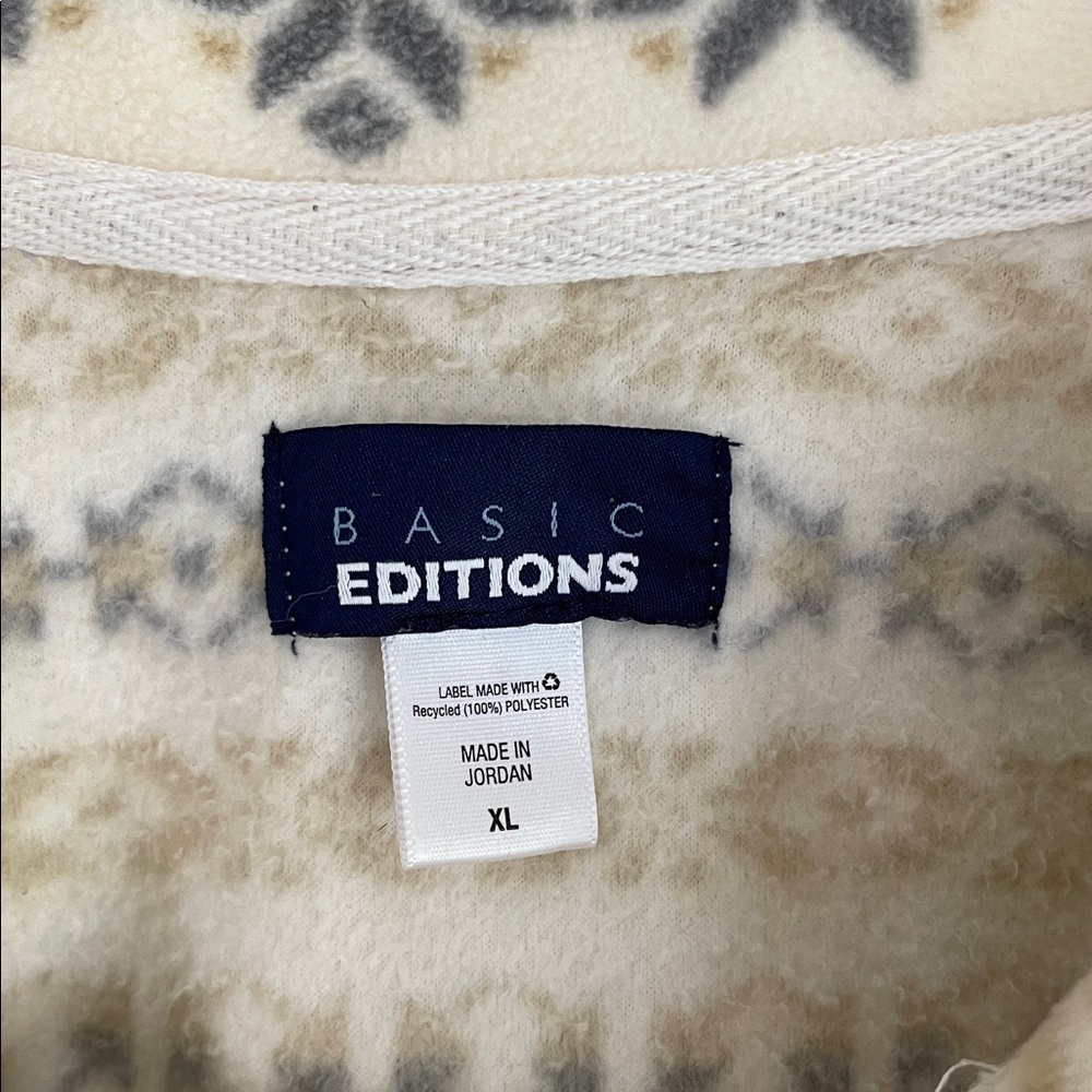 Basic Editions Fair-isle Patterned Fleece Shirt J… - image 10